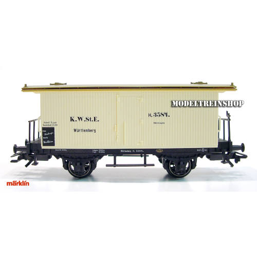 Marklin H0 48280 Gesloten Bier Wagen "Württemberg" - Modeltreinshop