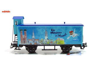 Marklin HO 48299 Gesloten goederenwagen met remhuisje Ein Münchner im Himmel - Modeltreinshop