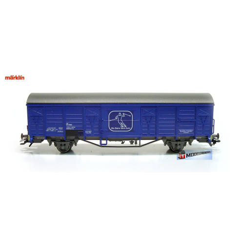 Marklin HO 4830 Gesloten Schuifwandwagen Die Bahn fahrt Schi - Modeltreinshop