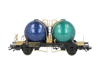 Marklin H0 48400 Kerstballen Silowagen Fröhliche Weihnachten 24 12 2000 Kerstwagen - Modeltreinshop