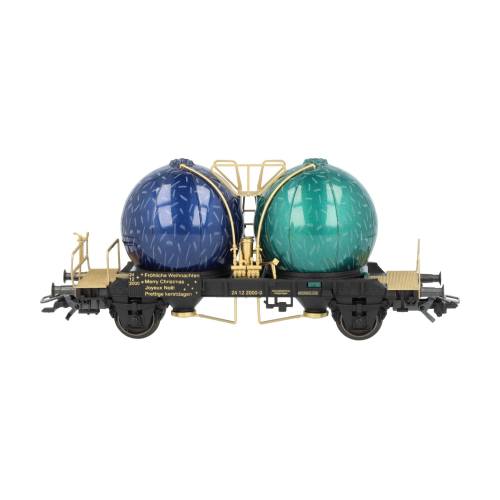 Marklin H0 48400 Kerstballen Silowagen Fröhliche Weihnachten 24 12 2000 Kerstwagen - Modeltreinshop