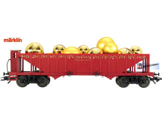 Marklin HO 48411 Kolenwagen Beladen mit zwölf Christbaumkugeln 2011 kerstwagen - Modeltreinshop