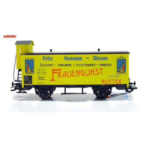 Marklin H0 4891 Wagen met Remhuisje FRAUENGUNST BUTTER" und "Fritz Homann - Dissen - Modeltreinshop