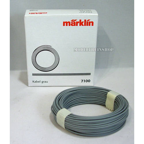 Marklin H0 7100 Elektra Draad Grijs 10 Meter - Modeltreinshop