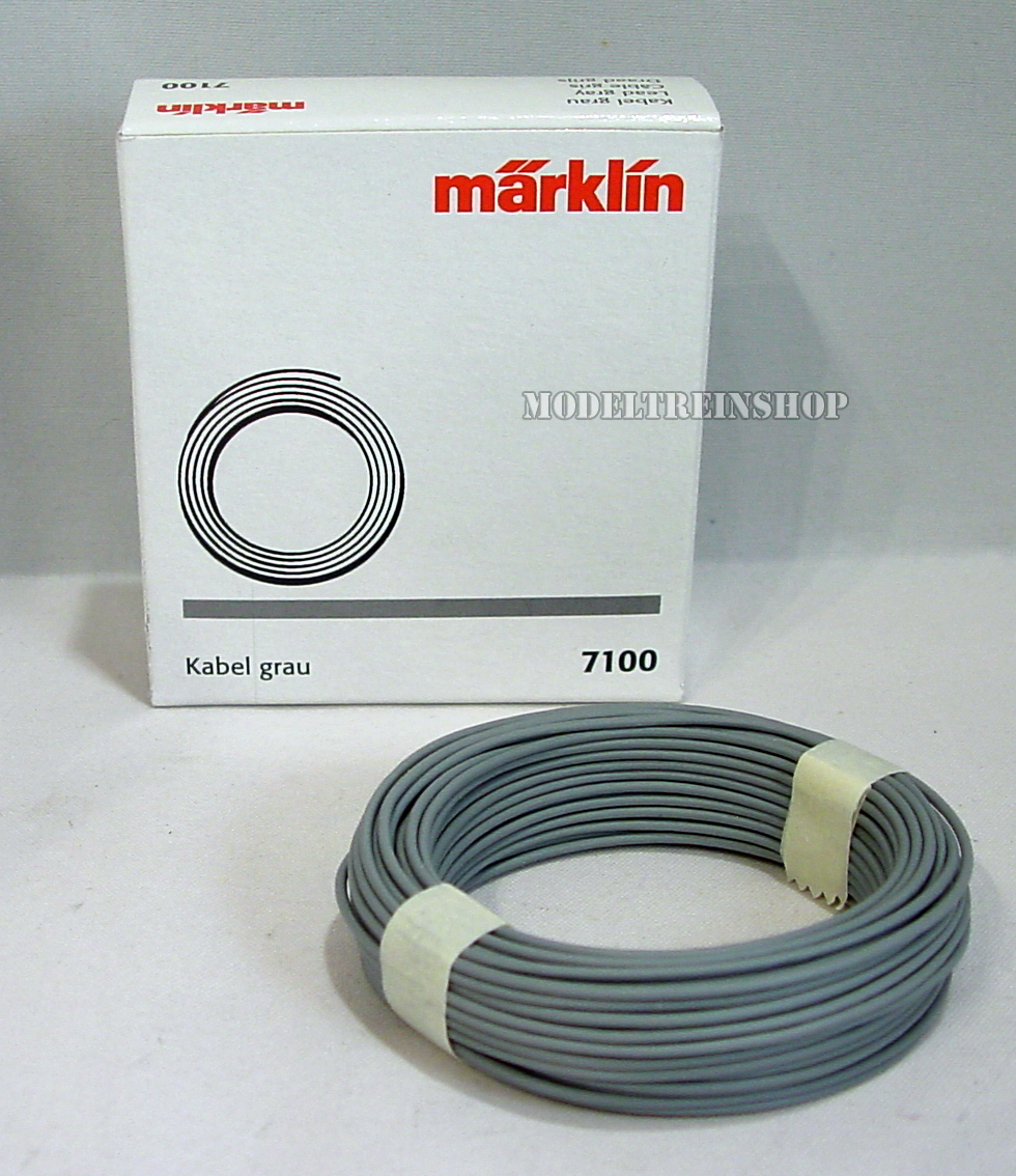 Marklin H0 7100 Elektra Draad Grijs 10 Meter - Modeltreinshop