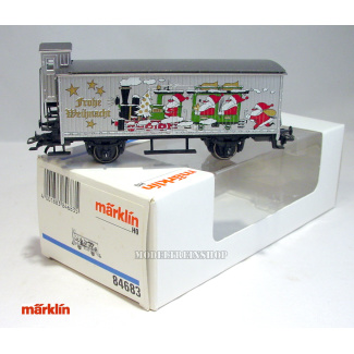 Marklin HO 84683 Gesloten goederenwagen met remhuisje Frohe Weihnachten 1995 - Modeltreinshop