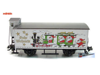 Marklin HO 84683 Gesloten goederenwagen met remhuisje Frohe Weihnachten 1995 - Modeltreinshop