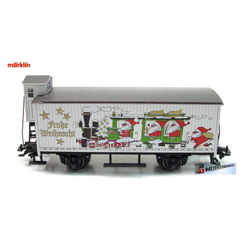 Marklin HO 84683 Gesloten goederenwagen met remhuisje Frohe Weihnachten 1995 - Modeltreinshop