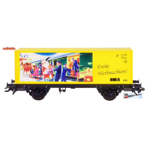 Marklin Die Bahnpost bringt Geschenke", und schwarze Aufschrift: "Frohe Weihnachten!", an den Stirnseiten 2000 kerstwagen - Modeltreinshop