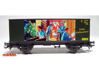 Marklin HO 94103 Bahnpostfahrers Weihnachten", und gelbe Aufschrift: "Frohe Weihnachten!", an den Stirnseiten 2001 kerstwagen - Modeltreinshop