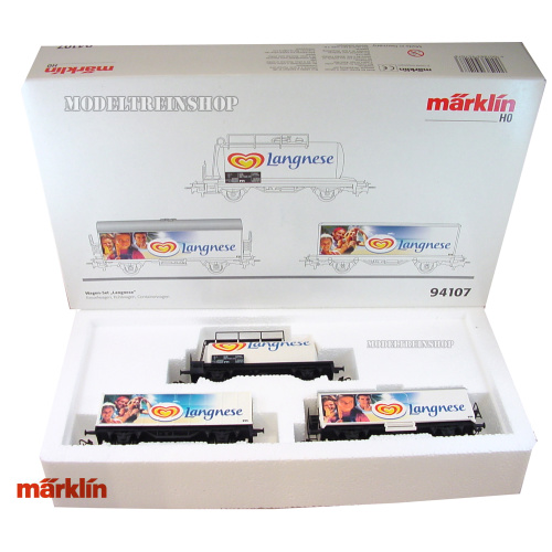 Marklin H0 94107 Goederen Wagenset Langnese - Modeltreinshop