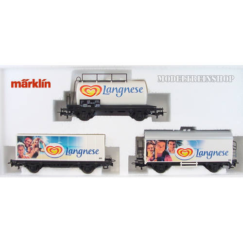 Marklin H0 94107 Goederen Wagenset Langnese - Modeltreinshop