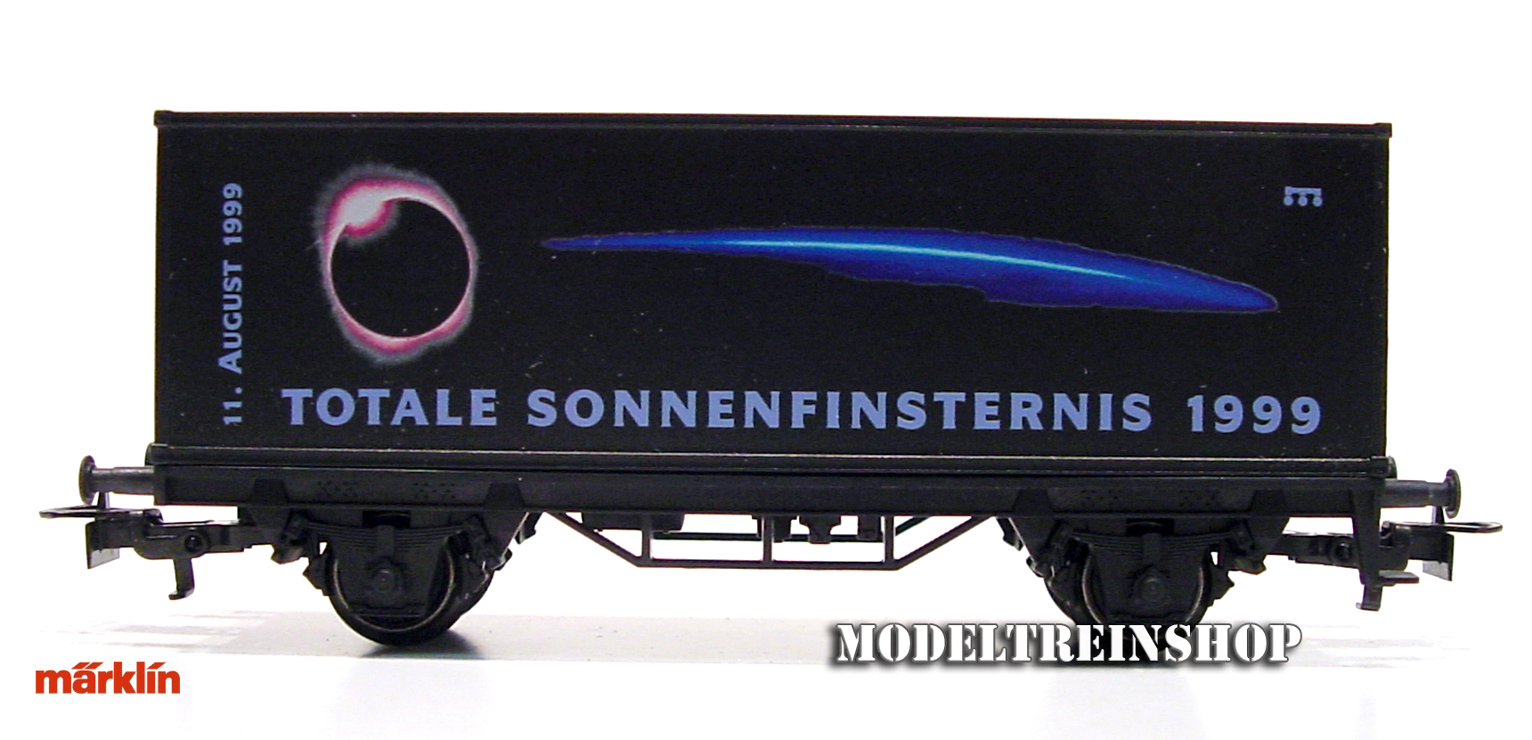 Marklin H0 99717 Container Wagen Totale Sonnenfinsternis 1999 - Modeltreinshop