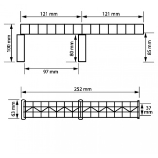 Auhagen HO 11442 Brug uitbreiding set voor 11441 - Modeltreinshop