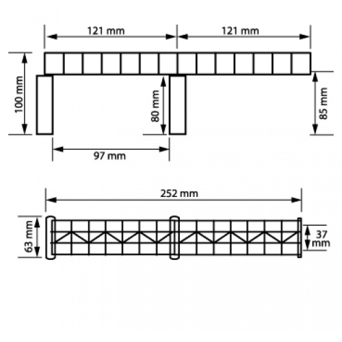 Auhagen HO 11442 Brug uitbreiding set voor 11441 - Modeltreinshop