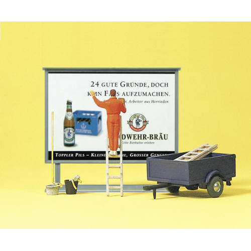 Preiser H0 10526 Reclameplakker - Modeltreinshop
