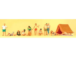 Preiser H0 10538 Figuren op de camping - Modeltreinshop