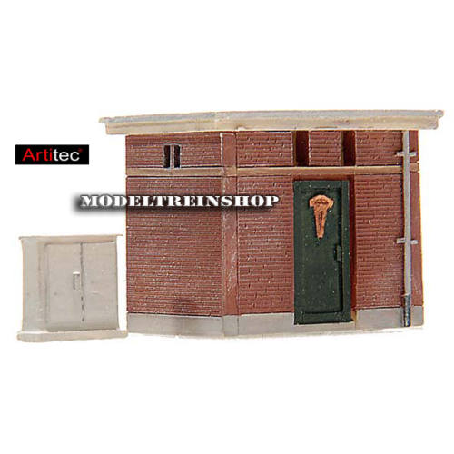 Artitec N 14.119 Elektriciteitshuisje bouwpakket Resin, ongeverfd - Modeltreinshop