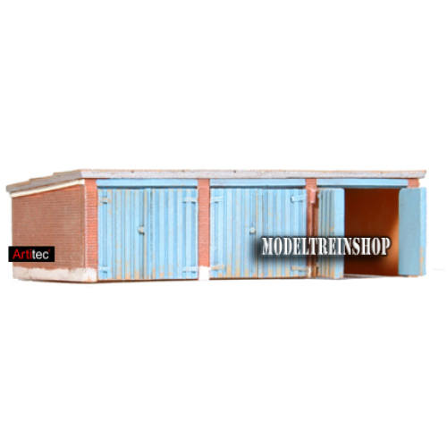 Artitec N 14.131 Garages bouwpakket Resin, ongeverfd - Modeltreinshop