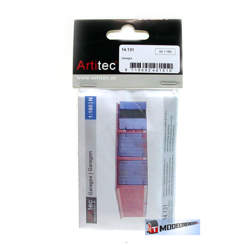 Artitec N 14.131 Garages bouwpakket Resin, ongeverfd - Modeltreinshop
