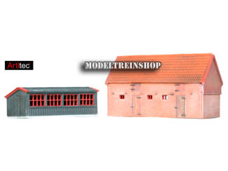 Artitec N 14.134 Kippenhok en varkensstal bouwpakket uit resin, ongeverfd - Modeltreinshop