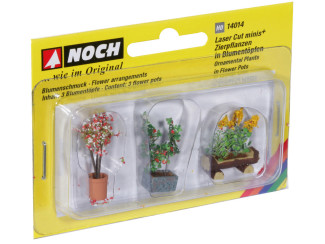 Noch H0 14014 Sierplanten in pot 3 stuks - Modeltreinshop