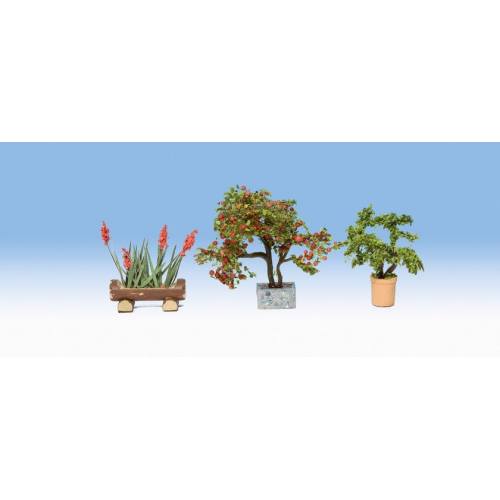 Noch H0 14020 Sierplanten in pot 3 stuks - Modeltreinshop