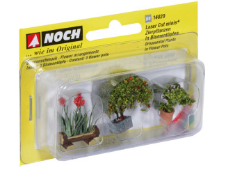 Noch H0 14020 Sierplanten in pot 3 stuks - Modeltreinshop