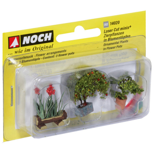 Noch H0 14020 Sierplanten in pot 3 stuks - Modeltreinshop