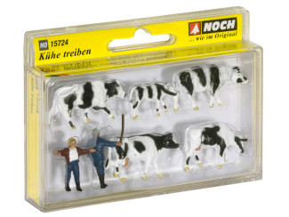 Noch H0 15724 Koeien drijven - Modeltreinshop