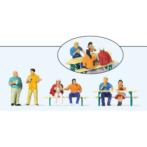 Preiser H0 10701 Figuren aan het bier - Modeltreinshop