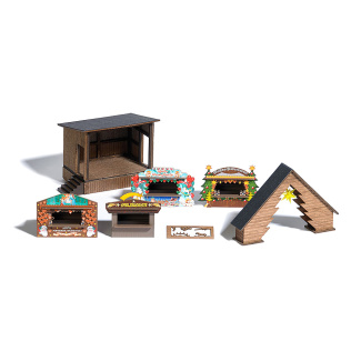 Bush H0 1183 Kerstmarkt stallen - Modeltreinshop