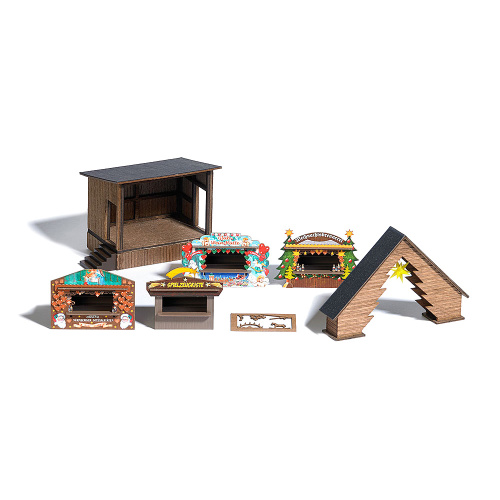 Bush H0 1183 Kerstmarkt stallen - Modeltreinshop