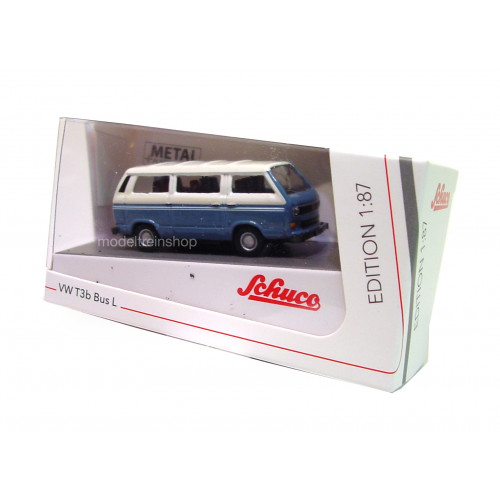 Schuco H0 26509 VW Bus T3b Blauw - Modeltreinshop