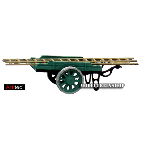 Artitec N 316.16 Ladderwagen groen kant en klaar resin, geverfd - Modeltreinshop