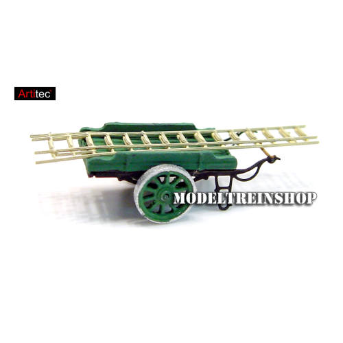 Artitec N 316.16 Ladderwagen groen kant en klaar resin, geverfd - Modeltreinshop