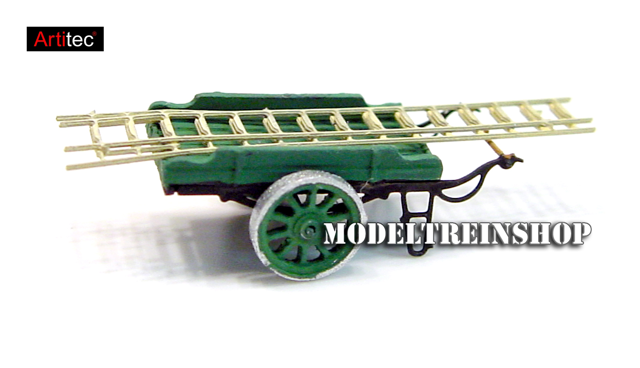 Artitec N 316.16 Ladderwagen groen kant en klaar resin, geverfd - Modeltreinshop