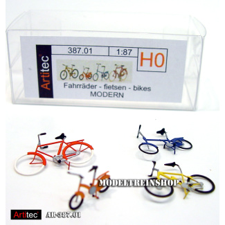 Artitec H0 387.01 Fietsen modern kant-en-klaar, geverfd - Modeltreinshop