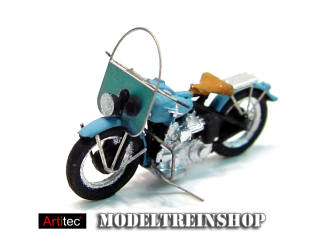 Artitec H0 387.04 US motorcycle Liberator civiel blauw - Modeltreinshop