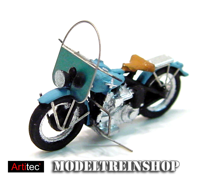 Artitec H0 387.04 US motorcycle Liberator civiel blauw - Modeltreinshop