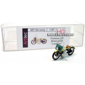 Artitec H0 387.04 US motorcycle Liberator civiel ivory - Modeltreinshop