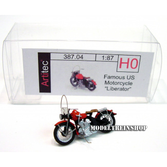 Artitec H0 387.04 US motorcycle Liberator civiel rood - Modeltreinshop