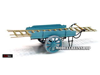 Artitec H0 387.24 Ladderwagen blauw kant en klaar resin, geverfd - Modeltreinshop