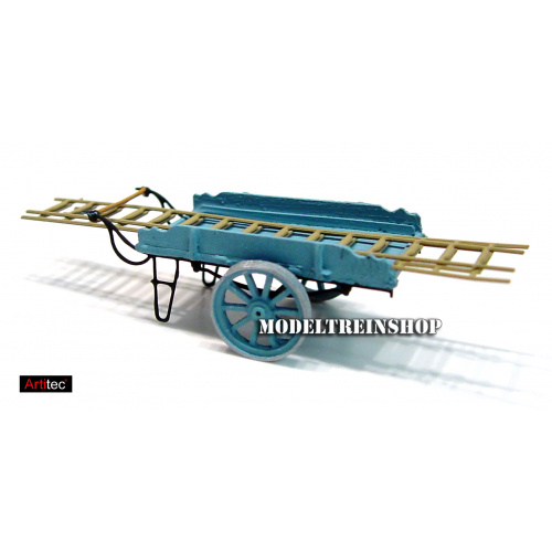 Artitec H0 387.24 Ladderwagen blauw kant en klaar resin, geverfd - Modeltreinshop