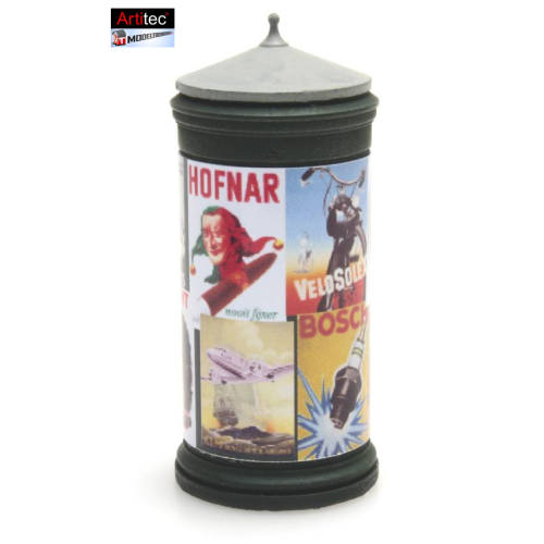 Artitec H0 387.299 Reclamezuil kant en klaar resin, geverfd - Modeltreinshop