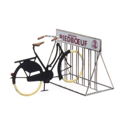 Artitec H0 387.370 Fietsenrek Piedboeuf met fiets kant-en-klaar, geverfd - Modeltreinshop