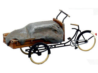 Artitec H0 387.60 Bakfiets met dekzeil kant en klaar resin, geverfd - Modeltreinshop