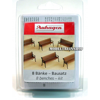 Auhagen H0 41199 Bankjes 8 stuks - Modeltreinshop