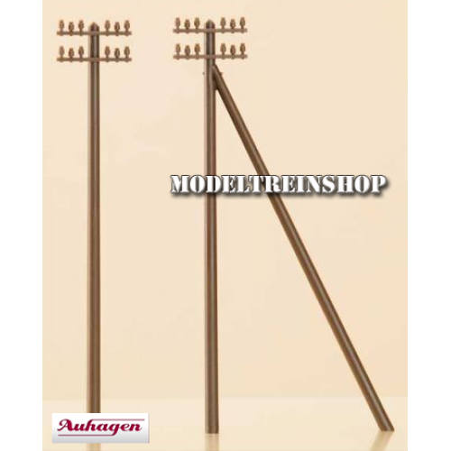 Auhagen H0 41204 Telegraafpalen 12 Stuks - Modeltreinshop