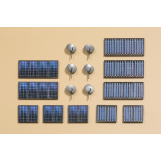 Auhagen H0 41651 Zonnepanelen en Satellietschotels - Modeltreinshop